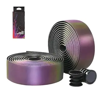 Road Bike Handlebar Tape, Bicycle Bar Tape, PU Leather + EVA, Reflective Cycling Handle Grip Wrap - 2 Rolls
