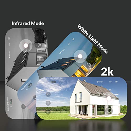 Netvue Solar Security Cameras Wireless Outdoor 3Mp Camera 2.4G Wifi 360° View Ptz. Strobe Light/Spotlight Home Security System With Motion Detection And Siren, Two-Way Audio, Color Night Vision #TOP6