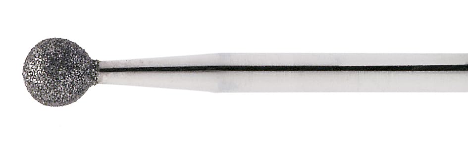 Lukas Erzett 1 x diamant à meuler DSK en forme de boule 8 x 8 mm Tige 6 mm - 7 x 1,2 x 1,2 cm