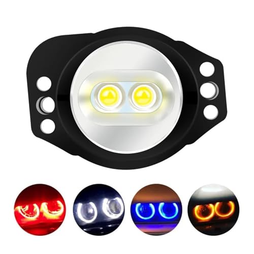 Faros Angel Eyes para coche BMW E90 Luces LED E91 Amarillas Rojas Azules 2