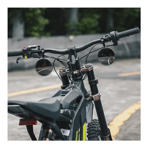 Espejo retrovisor de moto redondo para eliminar puntos ciegos con ajuste de manillar 360° 5