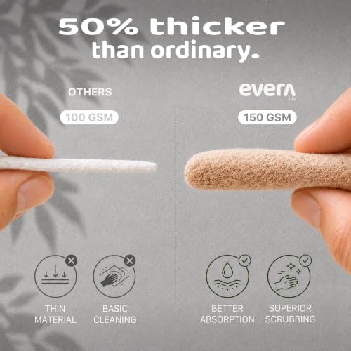 Image of Reusable Kitchen Towel Pack of 10 Sheets | India's First Ever 150 GSM Natural Loofah Fiber | Unbleached Reusable Kitchen Towels | Washable 1000+ Times | Super Absorbent Kitchen Wipes Towels