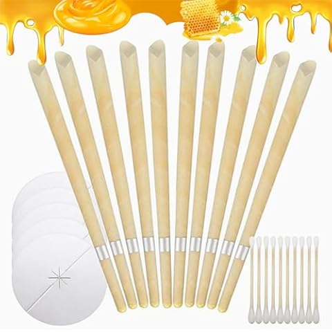 10pcs Earwax Removal Tool Foldable Titanium Alloy Ear Spoon Cleaner Portable Earwax Removal Tool Ear Spoon with Key Ring Cover