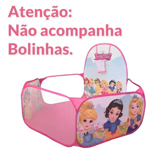 Piscina de bolinha para bebês e crianças infantil com cestinha de Basquete (Rosa)