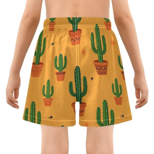 Short de bain boho cactus en pot pour natation plage garçon 4T