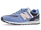 New Balance Kid's 574 V1 Lace-Up Sneaker, Fairweather Blue/Stone Pink, 4 W Big Kid