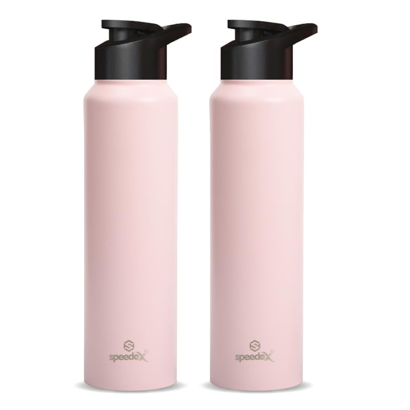 Speedex Stainless Steel Water Bottle 1 Litre, Leakproof Sipper Cap 1 Ltr, Pastel Pink, Bottles 1+ Litre for School, Gym, Office, Boys, Girls, Men, Women, Kids, Fridge 1Ltr - 1000 ml - Set of 2 (B0BD8Y4HYM) Amazon Price History, Amazon Price Tracker