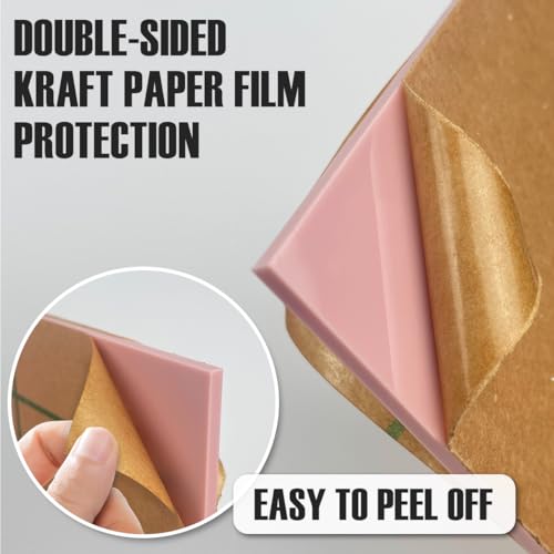 Image of 2pcs Pastel Cell Cast Acrylic Sheets Baby Yellow 1 /8inch (3mm) 8x12 200x300mm Glossy Matte Laserable Plexiglass Sheets Plasitc Board for Laser Cutting Engraving DIY Project Craft Sign