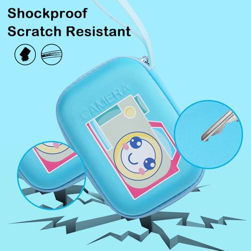 mijiaowatch Kids Camera Case, Carrying Bag with Inner Pocket Compatible for Kids Instant Digital Camera Storage Cameras & Print Paper Camera Cases Birthday Gifts for Girls and Boys Blue (Case Only) - image 5