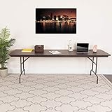 Flash Furniture 8-Foot Mahogany Melamine Laminate Folding Banquet Table