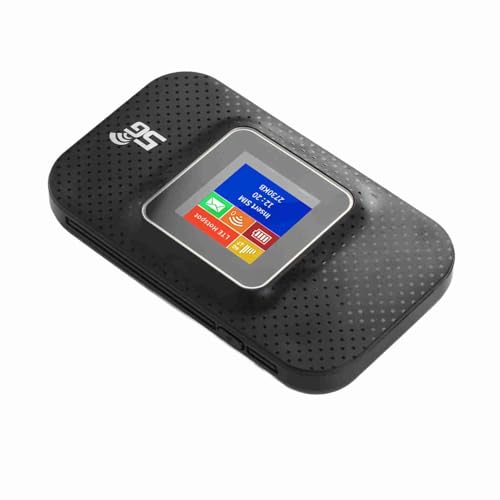 Image of 4G Portable WiFi 1 44in Color Screen Mobile WiFi Hotspot Router with Micro SIM Card Slot for Phone Tablet Laptop Black 4G Speed with Access Use is Applicable Regions to (Black)