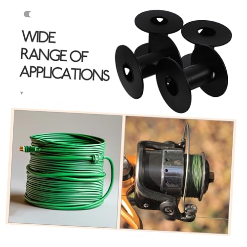 Gatuida 4pcs Wire Spools Empty Reel Cables Bobbins Replacements Empty Spools Replacement Plastic Spool Compact Cable Spools Empty Bobbins Rope Spool - Thumbnail 3