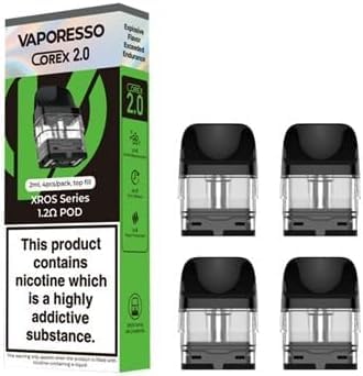 Vaporesso XROS COREX 2.0 Replacement Pods - 4 Pack - NO NICOTINE | Suitable  for XROS 4 Kit XROS Mini XROS 5 kit | Suitable for Bar Juice (1.2 Pods (4  Pack)): Amazon.co.uk: Electronics & Photo
