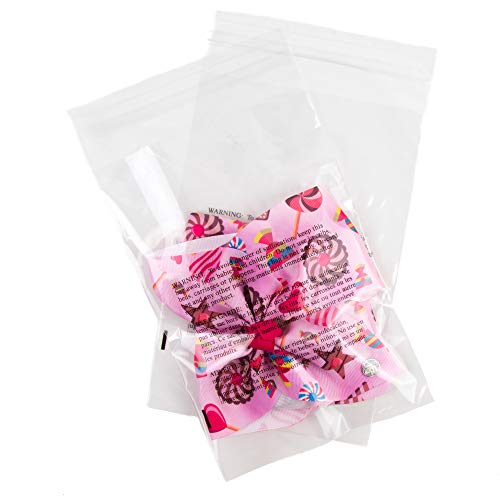 Poly Bags with Suffocation Warning - 200 Pack 6x9 Clear Resealable Bags - Durable 6x9 Poly Packaging Bags for Shipping & Storage - Retail Supply Co