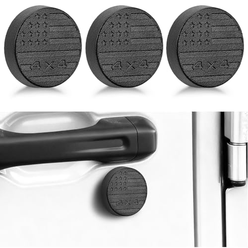 Image of CALBEAU Keyhole Covers Compatible with 2018-2026 Jeep Wrangler JL and Gladiator JT Front Door, Strong Magnet Keyhole Decor Accessories for Door Lock Protection (Flag 3PCS 2007-2018)