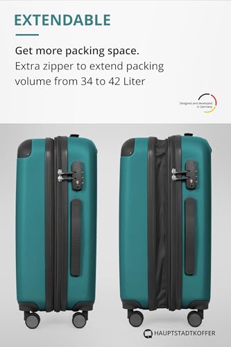 Image of Hauptstadtkoffer - Spree - Luggage Suitcase Hardside Spinner Trolley Expandable, Aqua Green, 55 cm, Hand Luggage