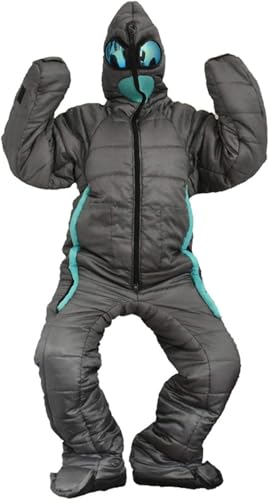 人型寝袋シュラフ動ける冬用歩けるアウトドアキャンプ軽量夜釣り車中泊登山防災用全3サイズ水洗い可保温あったかポカポカキャンプ釣り登山車中泊防災防寒グッズ男女兼用 (L-適用身長: 160-170 CM)