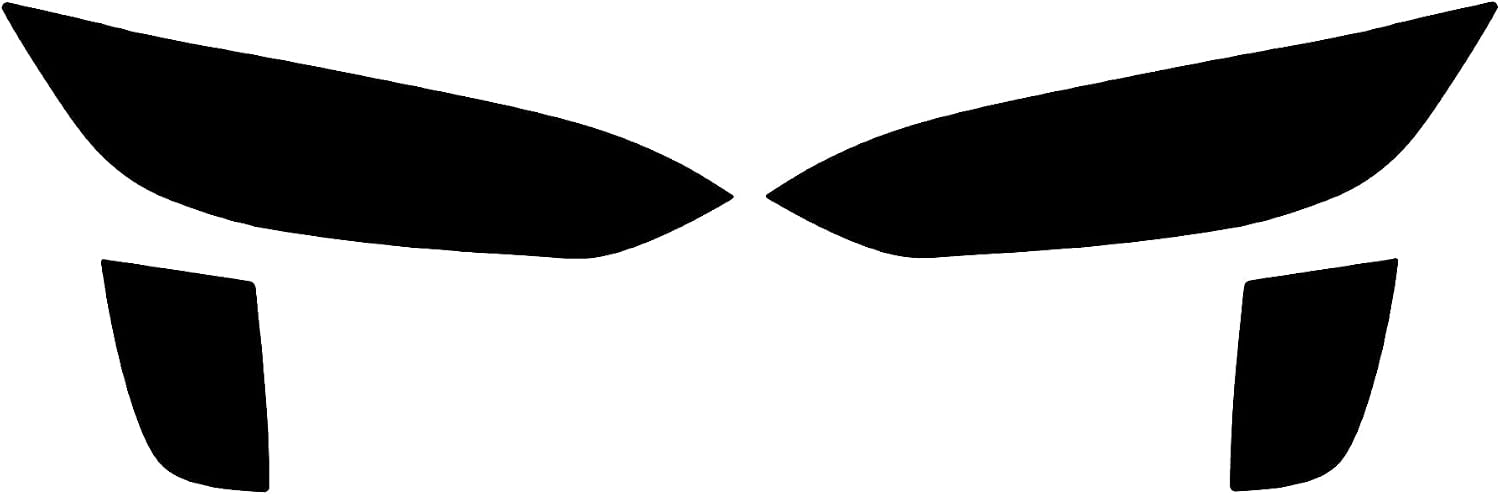 Rvinyl Headlight Tint Covers Compatible with Tesla Model X 2016-2024 - Smoke