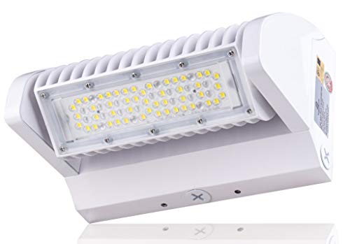 5,200 Lumen - 40 Watt Rotating Wall Pack - 5000K - High Efficiency 130 Lumen to watt - White Housing Color