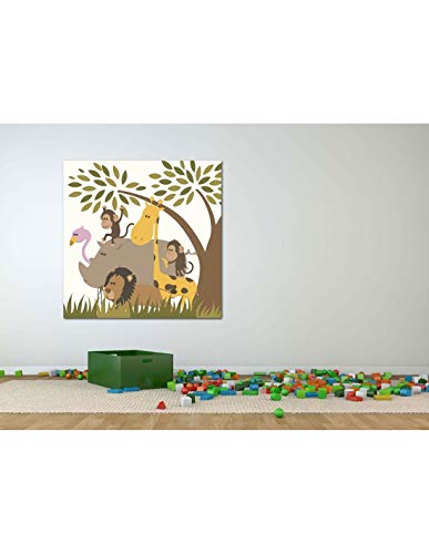 Tableau bébé animaux savane DECOLOOPIO une déco tendre pour son réveil
