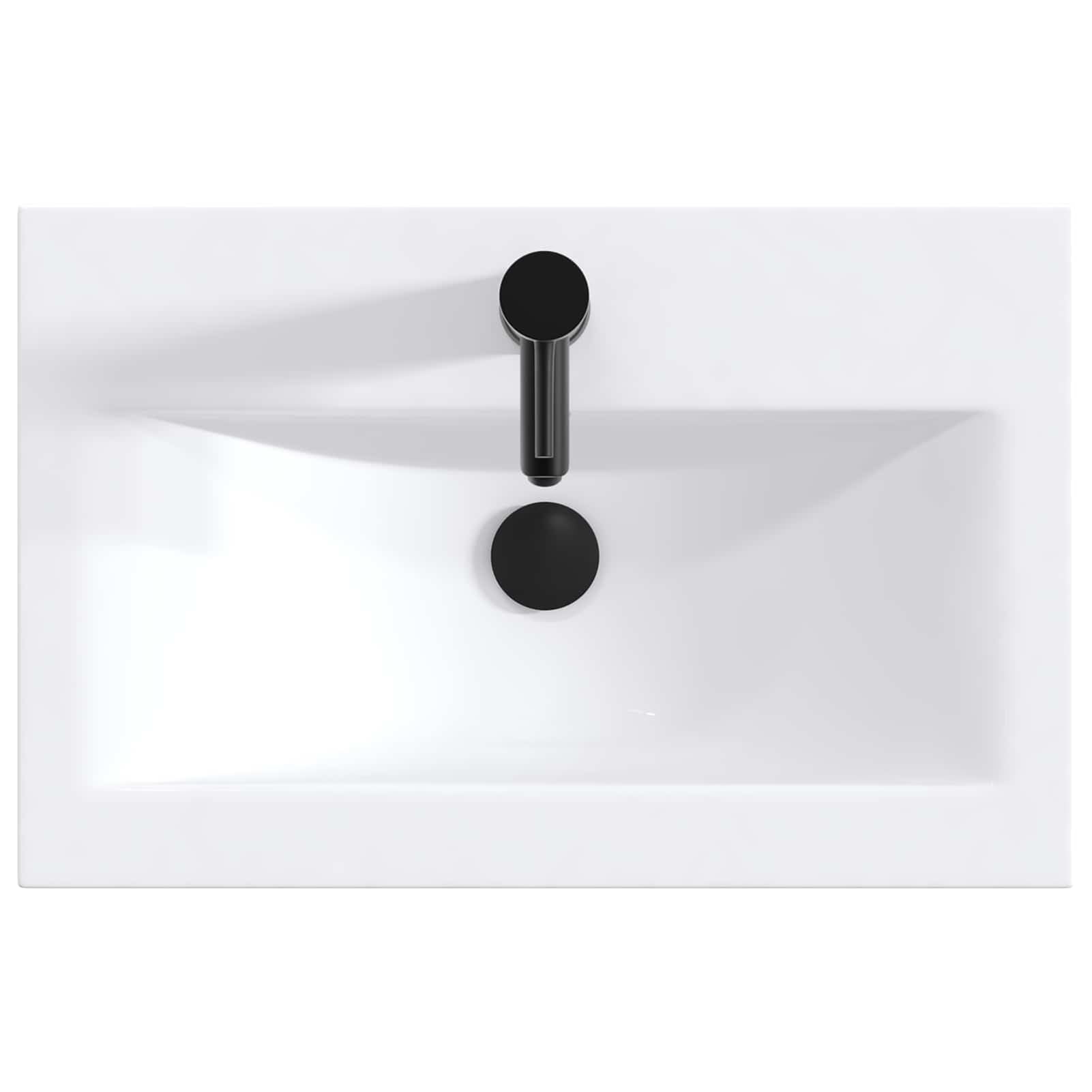 Gecheer Badezimmermöbel-Set Grau Sonoma 56 x 37,5 x 81 cm Holzwerkstoff, Badezimmerschrank Hängender Badschrank Aufbewahrungsschrank fürs Badezimmer3404190