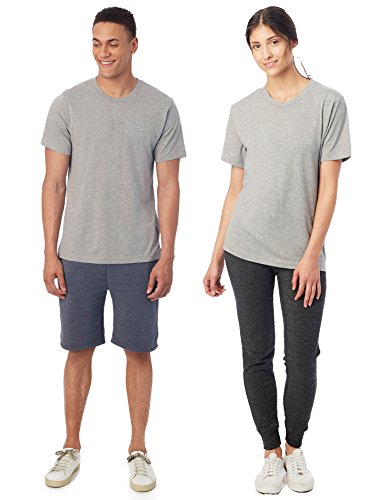 Alternative Men's T Shirt, Cool Blank Cotton Shirt, Short Sleeve Go-to Tee, Heather Grey, Medium