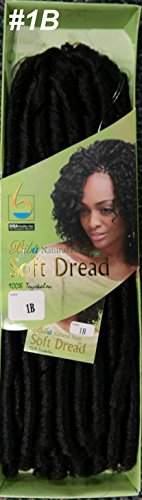 Biba-Soft Dred Crochet Braid-Natural Crochet Hair Braid-[2PACKS DEAL](1B) by Biba