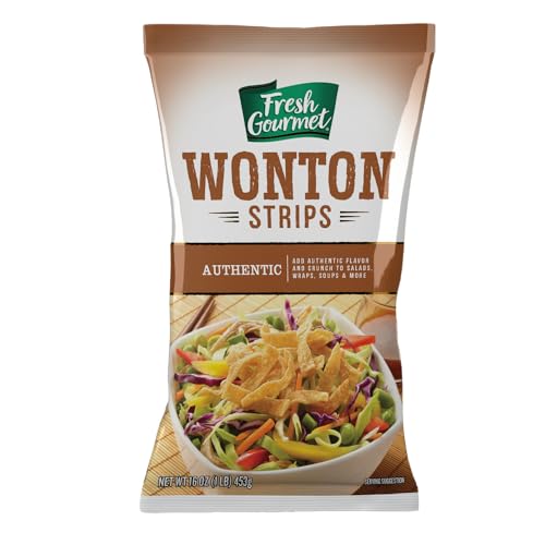 Image of Fresh Gourmet Authentic Wonton Strips, 1 Pound Bag