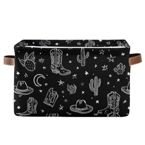 Panier de rangement rectangulaire pliable cactus pour livres - 2