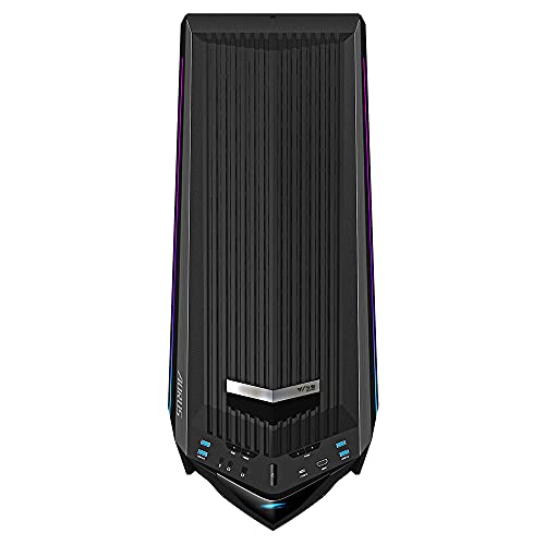 GIGABYTE AORUS C700 GLASS Boîtier PC – Grand tour, prend en charge jusqu'à E-ATX & radiateurs de 420 mm, 5 ventilateurs 120 mm préinstallés, USB 3.1 Type-C, RGB Fusion