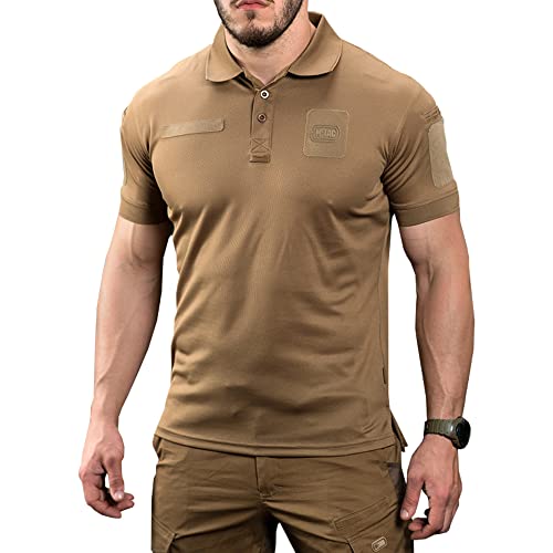M-Tac Tactical Breathable Polo Shirt - Military Quick Dry Coolmax Short Sleeve T-Shirt for Men