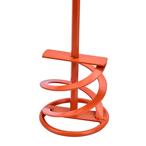 Image of Paint & Mortar Mixer, 16 inch L, 3 inch Dia (Orange#02) | Compound, Sealer, Grout, Thinset, Plaster, Mud, Cement, Stirring Paddle, Professional Paint Mixer Attachment