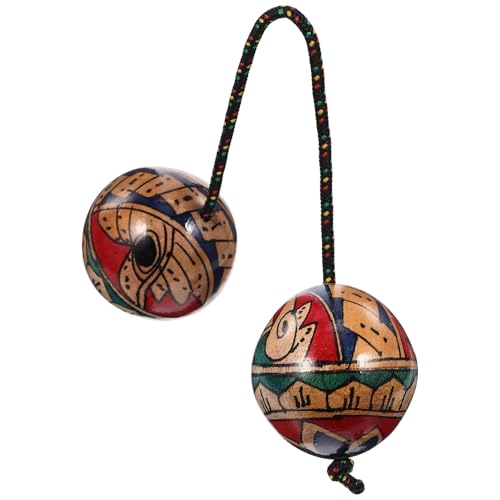 Milisten Hand-Painted Rhythm Sand Ball Portable Percussion Instrument Lightweight Shaker for Drummers Music Classes Educational Games Concerts Group Performances