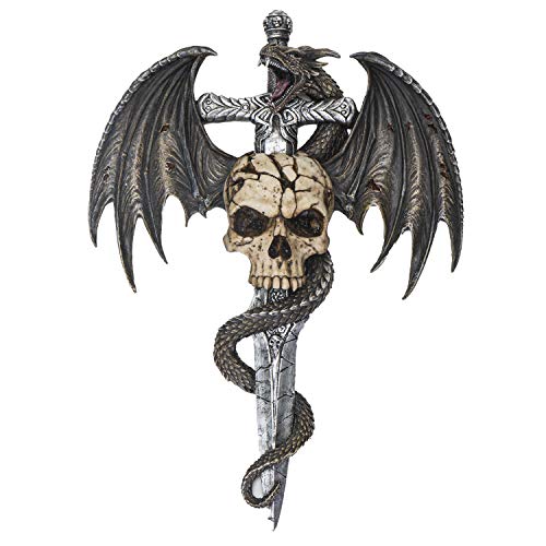 SUMMIT COLLECTION Spiral Draco Dragon Skull Dagger Fantasy Gothic Decorative