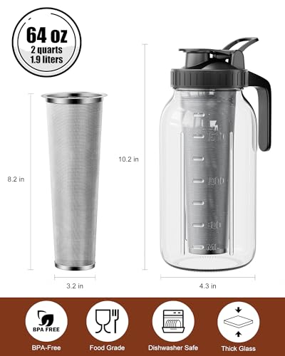 VA1KENE 2-Pack 64oz Cold Brew Jars