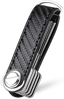 flintronic® Skórzane breloczki do kluczy męskie | odpinany brelok | inteligentny brelok kieszonkowy, stylowe pudełko prezentowe (mieści 10-12 wielu kluczy)