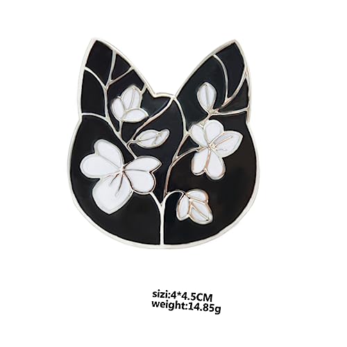Broche chat design ciselé en alliage - Bijou de poitrine élégant pour robe de soirée - 2