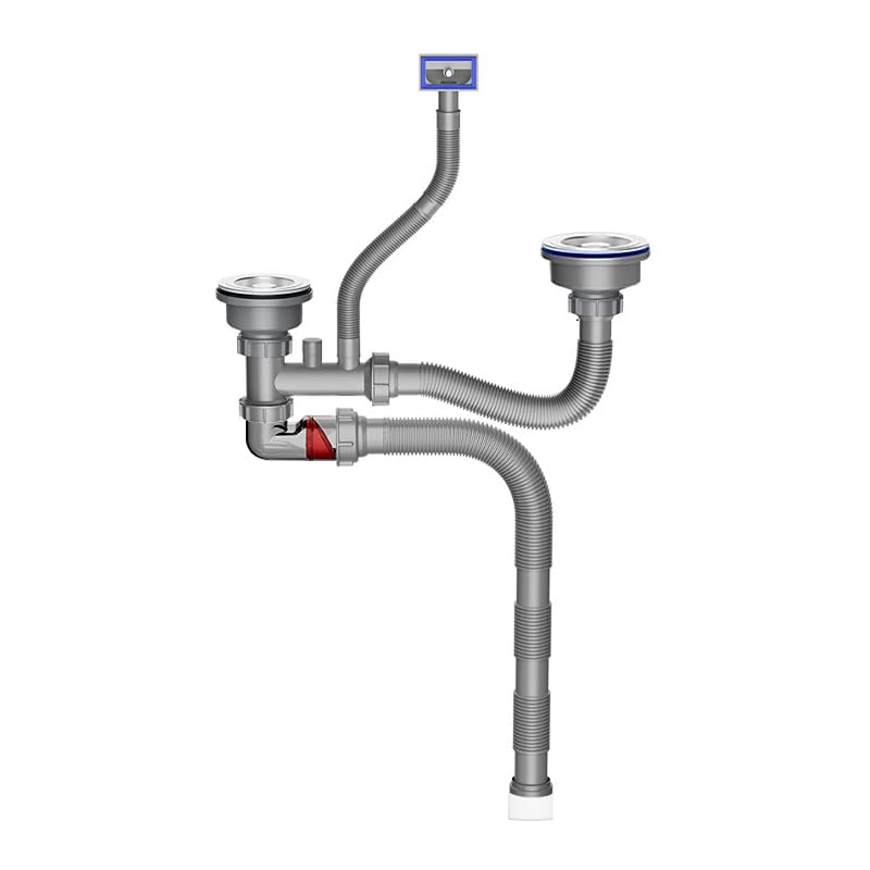 Siphon d'oxydation PVC pour évier de cuisine contre les mauvaises odeurs