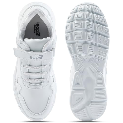 Image of Liberty Leap7x SCHLPRO-3 Uniform School Shoes for Kids with EVA Sole | PU Upper Quick-Wear Velcro Closure | Stylish & Lightweight | Comfortable Footbed | Memory Foam Insole