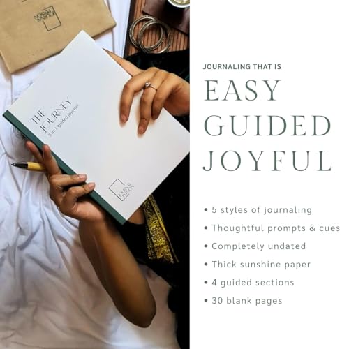 Image of THE JOURNEY Vintage Edition - 2026 Gratitude journaling, Daily Reflections, Emotional Release, Introspection prompts & Plain Pages for Writing - A5 Hardbound Undated journal Diary - Free Fabric Bag, Bookmark, Gratitude Letters (Beige)