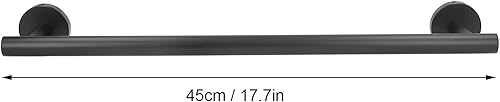 Miniatura 2 de Toallero para baño, toallero de acero inoxidable 304, toallero negro mate de 17.7 in, toallero de barra simple y elegante para baño, cocina
