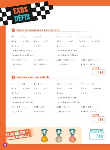 Calcul mental CM2 | Maths primaire 10-11 ans | Entraînement progressif, rapidité et révisions avant le collège – vue 5