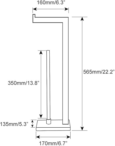 Miniatura 5 de GERZWY Soporte de papel higiénico de pie con reserva, SUS 304 acero inoxidable Lavatory Tissue Roll Holder Floor Stand Storage Brushed Finish