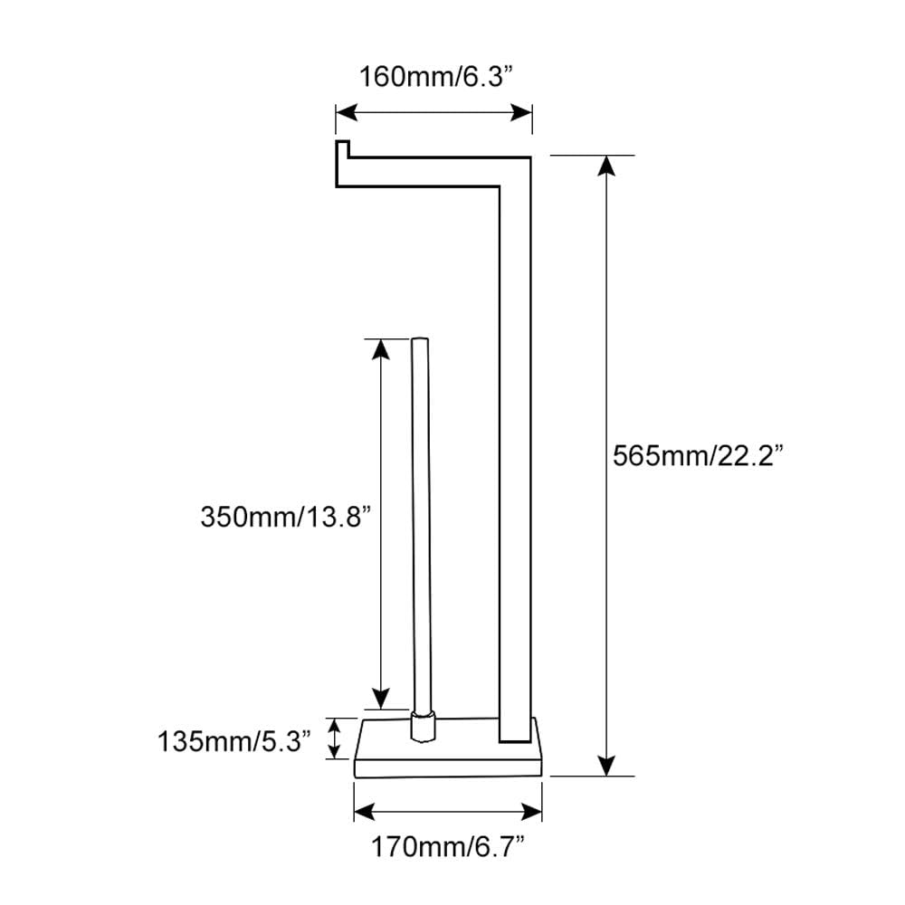 GERZWY Toilettenpapierhalter, freistehend, mit Reserve, SUS 304 Edelstahl, Toilettenpapierhalter, Bodenständer, Aufbewahrung, gebürstete Oberfläche, DZY004-LS