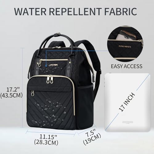 KROSER 17 Inch Quilted Backpack
