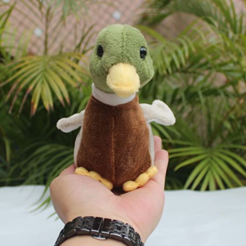Kawaii Realistic Mallard Duck Plush Toy Stuffed Animal Lifelike Green Duck Plushie Pillow Doll Home Decoration (14cm) - Image 2