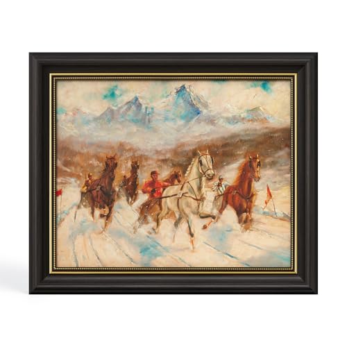 Save on DAJONART Vintage Gold Framed Canvas Winter Wall Art with Code EAYCT9MW