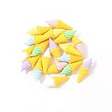 Genérico 60 Decoraciones Miniatura de Cucuruchos Helado - Modelos Falsos para Fiestas, Manualidades DIY, Conos Realistas con Material Duradero y No Tóxico