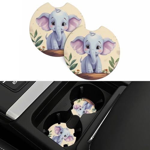 Posavasos de coche universal 2 piezas goma negra miniatura 5