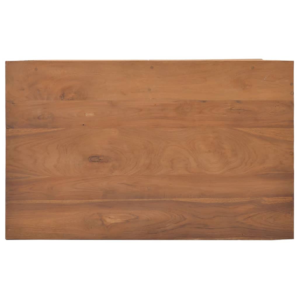 vidaXL Mobile Porta TV con Ruote 80x50x42 cm in Legno Massello di Teak